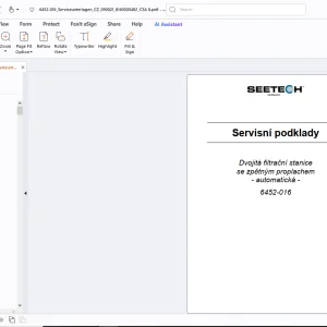 Seetech 6452-016 Dvojitá filtrační stanice se zpětným proplachem automatická Servisní podklady Návod k použití - PDF