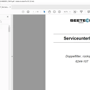 Seetech Doppelfilter, rückspülbar 6244-107 Serviceunterlagen Manual - PDF DOWNLOAD