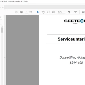 Seetech Doppelfilter, rückspülbar 6244-108 Serviceunterlagen -  PDF DOWNLOAD