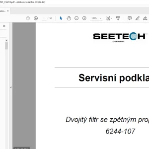 Seetech Dvojitý filtr se zpětným proplachem 6244-107 Servisní podklady - PDF DOWNLOAD