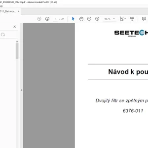Seetech Dvojitý filtr se zpětným proplachem 6376-011 Návod k použití  - PDF DOWNLOAD
