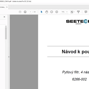 Seetech Pytlový filtr, 4 násobný 6266-002 Návod k použití -  PDF DOWNLOAD
