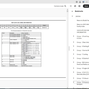 Sprinter 2003 VA Parts Manual - PDF DOWNLOAD