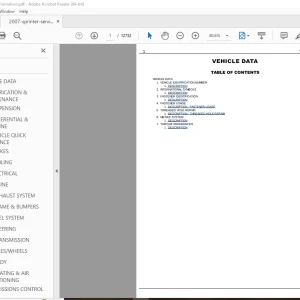 Sprinter 2007 Service Information Manual - PDF DOWNLOAD