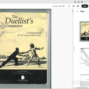Windsor Guy Duellist's Companion 17th Century Italian Rapier Training Manual - PDF
