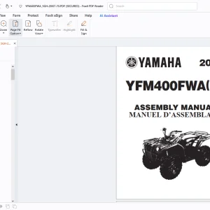 Yamaha 2000 YFM400FWA(M) ASSEMBLY MANUAL - PDF
