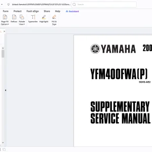 Yamaha 2002 YFM400FWA(P) 5GH3-AE2 Supplementary Service Manual - PDF