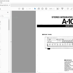 Yamaha A-1000 Stereo Integrated Amplifier Service Manual - PDF