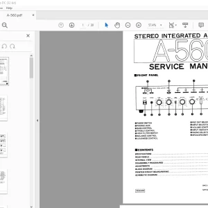 Yamaha A-560 Stero Intergrated Amplifer Service Manual - PDF