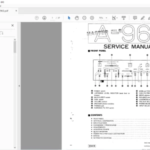 Yamaha A-960 Stereo Integrated Amplifier Service Manual - PDF