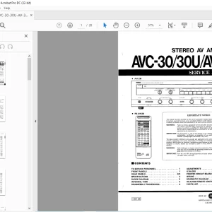 Yamaha AVC-30/3OU/AV-34 Stereo AV Amplifier Service Manual - PDF