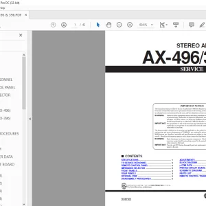 Yamaha AX-496 AX-396 STEREO AMPLIFIER Service Manual - PDF