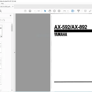 Yamaha AX-592/AX-892 Schematic Diagram Service Manual - PDF