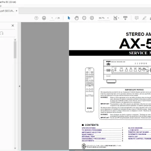 Yamaha AX-596 Stereo Amplifier Service Manual - PDF DOWNLOAD