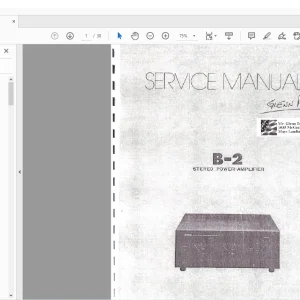 Yamaha B-2 Stereo Power Amplifier Service Manual - PDF