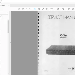 Yamaha C-2A Pre-Amplifier Service Manual - PDF DOWNLOAD