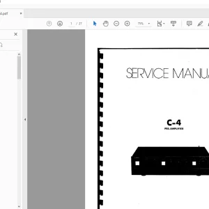 Yamaha C-4 Pre-Amplifier Service Manual - PDF DOWNLOAD