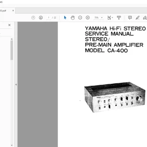 Yamaha CA-400 Hi-Fi Stereo Pre-main Amplifier Service Manual - PDF