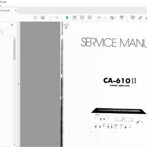 Yamaha CA-610 II Stereo Amplifier Service Manual - PDF DOWNLOAD