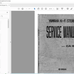 Yamaha CA-800 Hi-Fi Stereo Service Manual - PDF DOWNLOAD