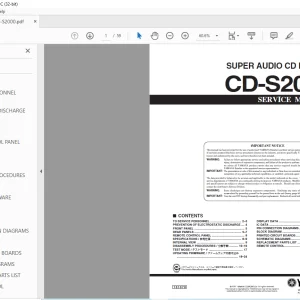 Yamaha CD-S2000 Super Audio CD Player Service Manual - PDF DOWNLOAD