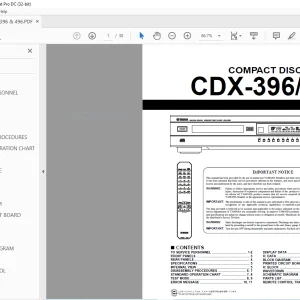 Yamaha CDX-396 CDX-496 Compact Disc Player Service Manual - PDF