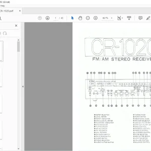 Yamaha CR-1020 FM/AM Stereo Receiver Service Manual - PDF