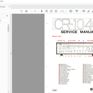 Yamaha CR-1040 AM/FM Stereo Receiver Parts & Service Manual - PDF