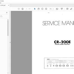 Yamaha CR-200E FM/AM Stereo Receiver Service Manual - PDF