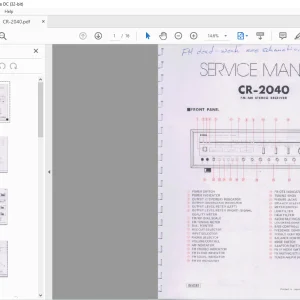 Yamaha CR-2040 FM AM Stereo Receiver Service Manual - PDF