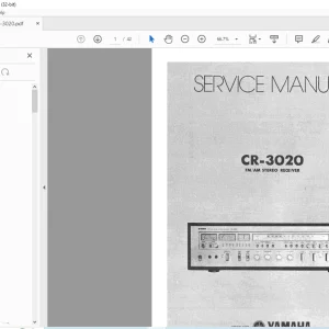 Yamaha CR-3020 FM/AM Stereo Receiver Service Manual - PDF