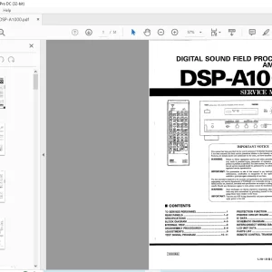 Yamaha DSP-A1000 Digital Sound Field Processing AV Amplifier Service Manual - PDF