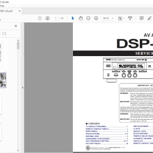 Yamaha DSP-A5 AV Amplifier Service Manual - PDF DOWNLOAD