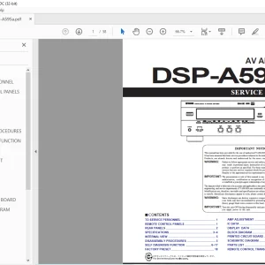 Yamaha DSP-A595A AV Amplifier Service Manual - PDF DOWNLOAD