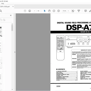 Yamaha DSP-A780 Digital Sound Field Processing AV Amplifier Service Manual - PDF