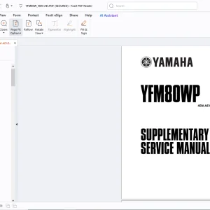 Yamaha FM80WP 4EM-AE1 SUPPLEMENTARY SERVICE MANUAL - PDF