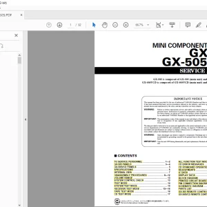 Yamaha GX-505 GX-505VCD Mini Component System Service Manual - PDF