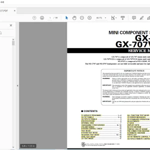 Yamaha GX-707 GX-707VCD Mini Component System Service Manual - PDF