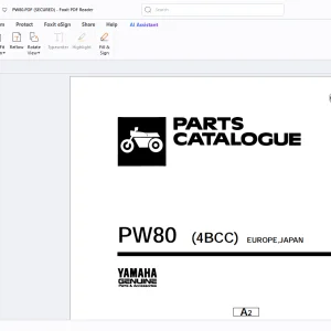 Yamaha Genuine PW80(4BCC)Parts Manual - PDF DOWNLOAD