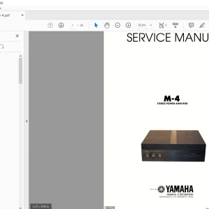Yamaha M-4 Stereo Power Amplifier Service Manual - PDF