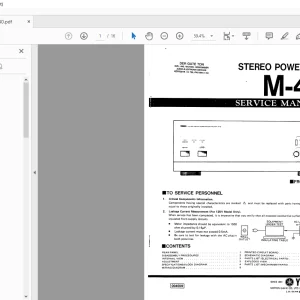 Yamaha M-40 Stereo Power Amp Service Manual - PDF