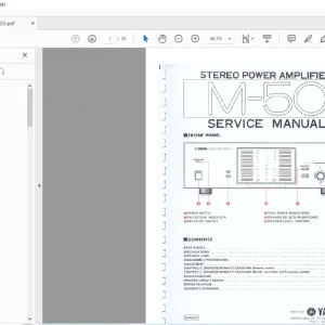 Yamaha M-50 Stereo Power Amplifier Service Manual - PDF DOWNLOAD