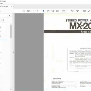 Yamaha MX-2000 Stereo Power Amplifier Service Manual - PDF DOWNLOAD