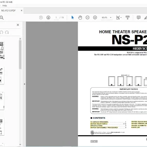 Yamaha NS-P210 Home Theater Speaker System Service Manual - PDF DOWNLOAD