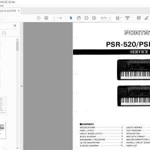 Yamaha Portatone PSR-520 PSR-620 Service Manual - PDF DOWNLOAD