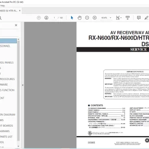 Yamaha RX-N600/RX-N600D/HTR-N5060 DSP-N600 AV Receiver AV Amplifier Service Manual - PDF