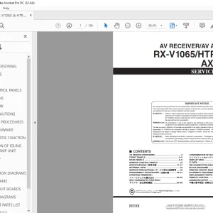 Yamaha RX-V1065/HTR-6280/AX-V1065 AV RECEIVER/AV AMPLIFIER Service Manual - PDF