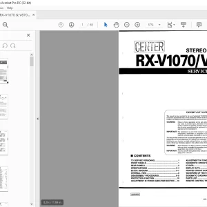 Yamaha RX-V1070/RX-V870 Stereo Receiver Service Manual - PDF