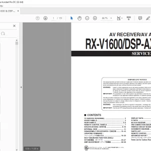 Yamaha RX-V1600 DSP-AX1600 AV RECEIVER AV AMPLIFIER Service Manual - PDF