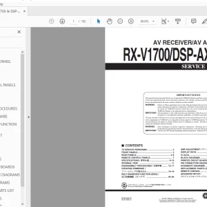 Yamaha RX-V1700/DSP-AX1700 AV RECEIVER/AV AMPLIFIER Service Manual - PDF DOWNLOAD